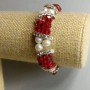 Bracciale Perle di fiume Cristallo boemo, lunghezza 18cm+- elastico