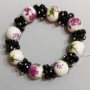 Bracciale Vetro boemo Agato pressato, lunghezza 18cm+- elastico