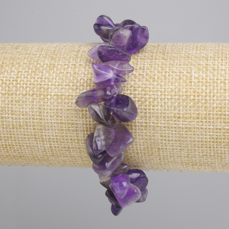 Bracciale in ametista a forma farfalla 13–24 × 5–14 mm ±, lunghezza 18 cm ±, elastico