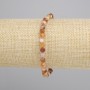 Bracciale in agata con palline sfaccettate, diametro 5 mm ±, lunghezza 18 cm ±, elastico