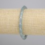 Bracciale Giadeite cilindro, 8×5 mm, perline da 3 mm, lunghezza 18 cm, elastico
