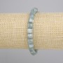 Bracciale in giadeite, cubo sfaccettato 7 mm, lunghezza 18 cm, elastico