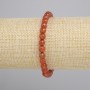 Braccialetto in corniola con perle sfaccettate da 6 mm, lunghezza circa 18 cm, elastico