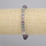 Bracciale fluorite perle lisce, diametro 6 mm, lunghezza 18 cm, elastico