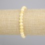 Bracciale in agata gialla, sfere lisce da 6 mm, lunghezza 18 cm, elastico
