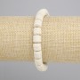 Bracciale beige Lava Vulcanica cilindro, diametro 8x8mm+-, lunghezza 18cm+- elastico