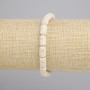 Bracciale beige Lava Vulcanica cilindro, diametro 10x6mm+-, lunghezza 18cm+- elastico