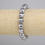 Bracciale Terahertz sfera sfaccettata, diametro 10mm+-, lunghezza 18cm+- elastico