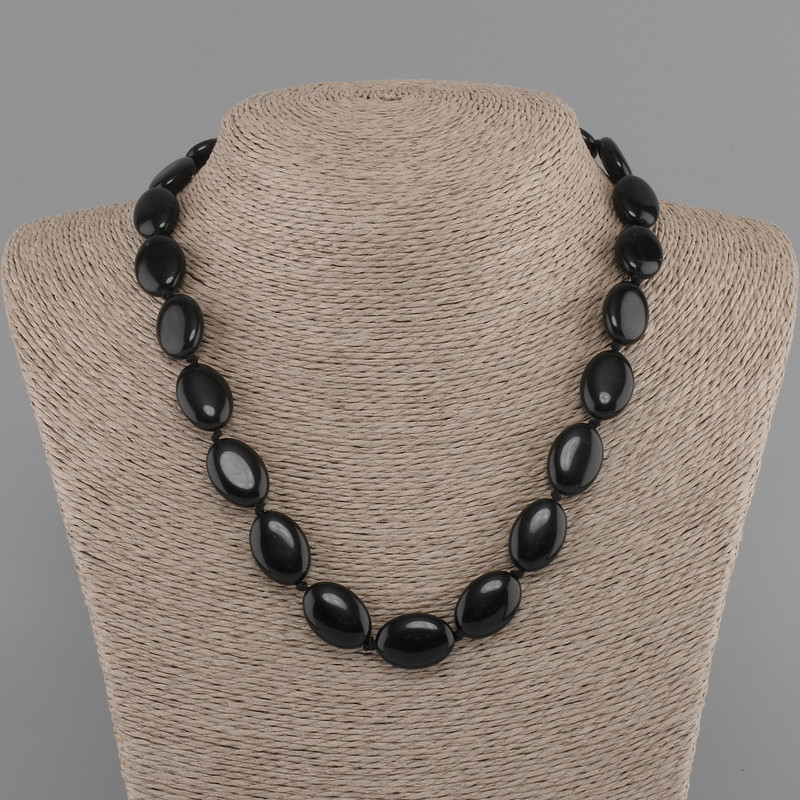 Collana Agata ovale 18x13mm+-, lunghezza 45cm+- con chiusura