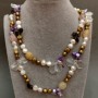 Collana Assortimento di pietre, lunghezza 55cm+