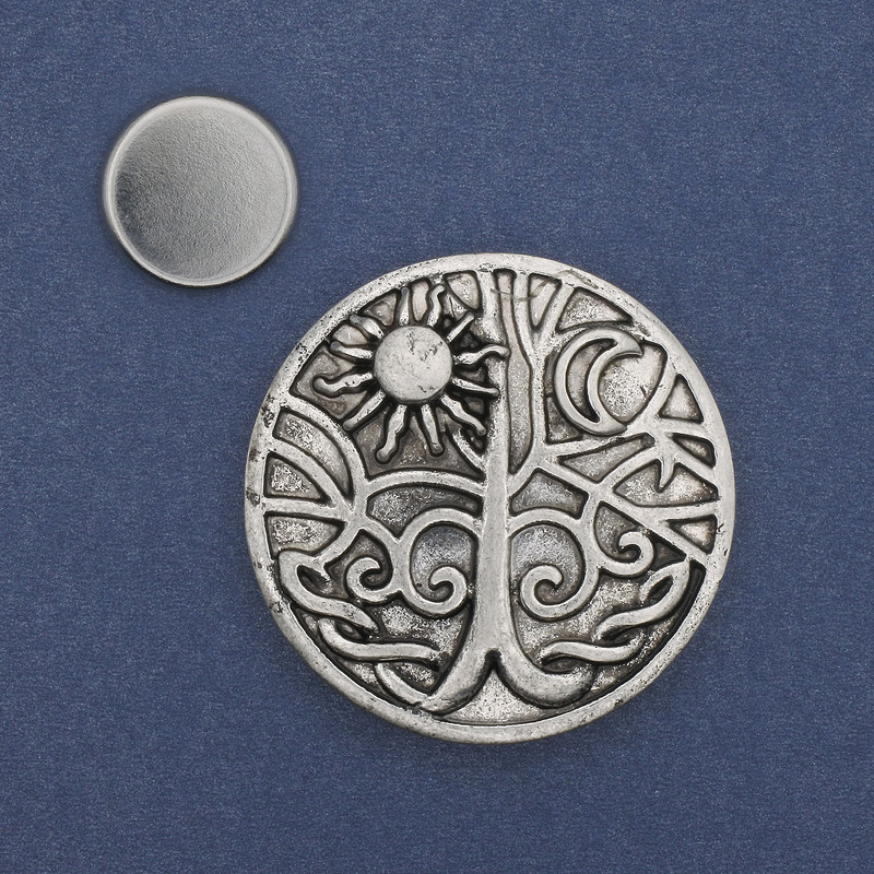 Spilla magnetica Accento metallo argentato 41mm+