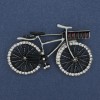 Spilla Bicicletta con strass metallo argentato 49×37 mm+