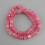 Perline di tormalina cubiche, diametro 8-9 mm ±, lunghezza 38 cm ±