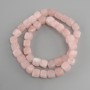 Perline di quarzo rosa a cubo, diametro 8 mm ±, lunghezza 38 cm ±