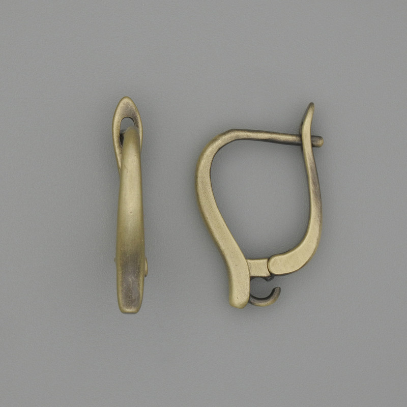 Ganci per orecchini color bronzo 17x3 mm - coppia