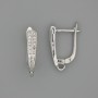 Ganci per orecchini in metallo argentato 18×4 mm - coppia