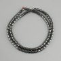 Perline Ematite cilindro, diametro 4x4mm+-, lunghezza 40m+