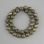 Perline Pirite sfera sfaccettata, diametro 9,5mm+-, lunghezza 38cm +