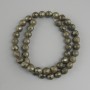 Perline Pirite sfera sfaccettata, diametro 8mm+-, lunghezza 38cm +