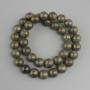 Perline Pirite sfera liscia, diametro 10,5mm+-, lunghezza 38cm +