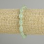 Bracciale di giadeite a granuli, dimensioni 12×5×8 mm, lunghezza 18 cm, elastico