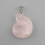 Pendente Lumaca quarzo rosa 20x27x35mm+