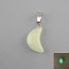 Pendente Luna in onice verde con bagliore 11×18×5×28 mm+