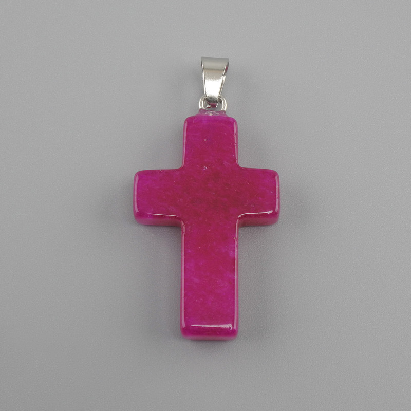 Pendente a croce in tormalina 18×26×34 mm+