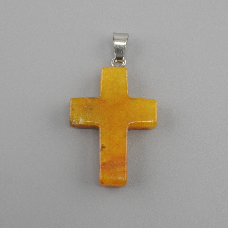 Ciondolo Croce di Citrino 18×26×34 mm+