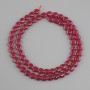 Perline Rubino (corindone) cuore, diametro 6mm+-, lunghezza 38cm+