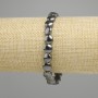 Bracciale Ematite monetina 8 mm+-, lunghezza 18 cm +- elastico