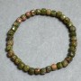 Bracciale Giada eliotropo taglio a cubi 5×5mm, lunghezza 18cm, elastico