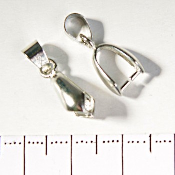 Base per ciondolo con perno e supporto per cordino, liscia, grande, 20 mm, confezione da 20 pezzi