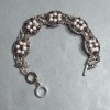 Braccialetto con strass rossi Maiorca, lunghezza 22 cm +/- chiusura a toggle