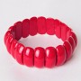 Bracciale a maglie rettangolari 2x1 cm in corallo pressato