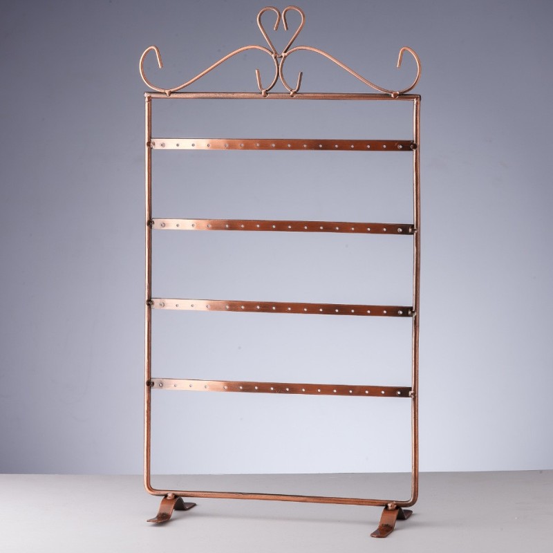 Espositore per gioielli – appendiabiti per orecchini a 4 livelli, in rame, 37x20 cm