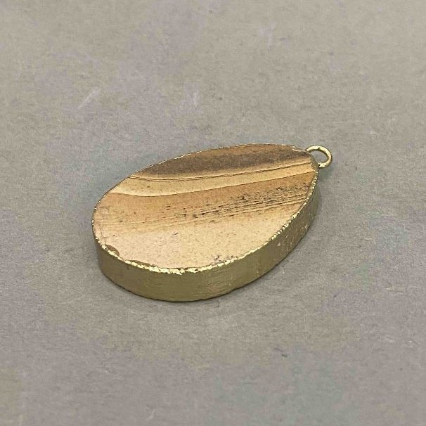 Pendente taglio diaspro paesaggistico 4,5×3,3 cm