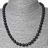 Collana in schungite artificiale, perle da 8 mm, lunghezza 50 cm