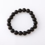 Braccialetto elastico in schungite artificiale, diametro 10 mm, lunghezza 18 cm +