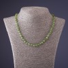 Collana in crisolite naturale, pietra disco sfaccettata, lunghezza 45 cm+-