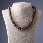 Collana con Topazio fumé da 47 cm, disco da 12 mm