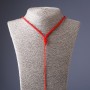 Corda per collana rossa 60 cm