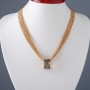Collana a catena con ciondolo «Anello», lunghezza 45 cm, colore metallico