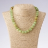 Collana in onice naturale con perle lisce, lunghezza 45 cm, diametro 12 mm