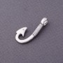 Gancio argentato per gioielli 3x1, 3 cm, confezione da 12 pezzi