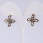 Orecchini con argento a gocce, diametro 2 cm
