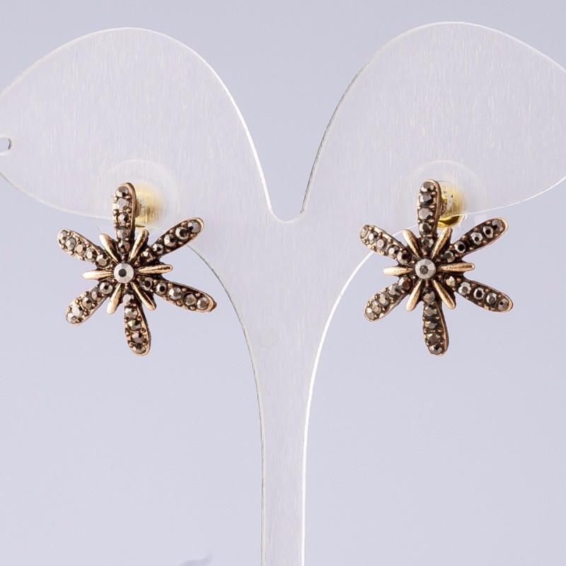 Orecchini con argento a gocce, diametro 2 cm
