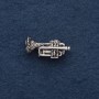 Spilla Tubo 3×0,5 cm metallo grigio