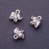 Fornitura pendente elefante, lunghezza 11 mm, Ø 1-1,5 mm, colore argento, confezione 20 g +/- 11 pezzi