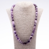 Collana «Midi» in ametista naturale, diametro 10-26 mm, lunghezza 65 cm